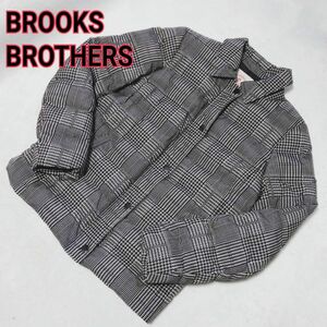 1度のみ着用 Brooks Brothers ダウンジャケット　M チェック ブルックスブラザーズ ブラック グレー ブルゾン 