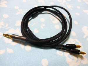 SHURE SRH1840 SRH1540 SRH1440 用 102SSC 八芯 ブレイド編み 4.4mm5極 トープラ販売 黒スリーブ 125cm ( 延長 対応可) Fiio M17 Cayin N8