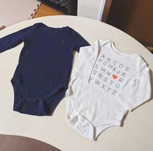 babyGAP ベビーギャップ ロンパース 70 6-12m 2枚セット ボディスーツ ベビー肌着 