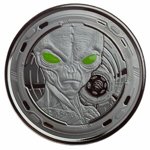 [ written guarantee * capsule with a self-starter ] 2022 year ( new goods )ga-na[ extraterrestrial * Alien ] original silver 1 ounce rhodium plating proof silver coin 