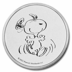 [ written guarantee * capsule with a self-starter ] 2021 year ( new goods ) America [ Peanuts * Snoopy ] original silver 1 ounce medal 