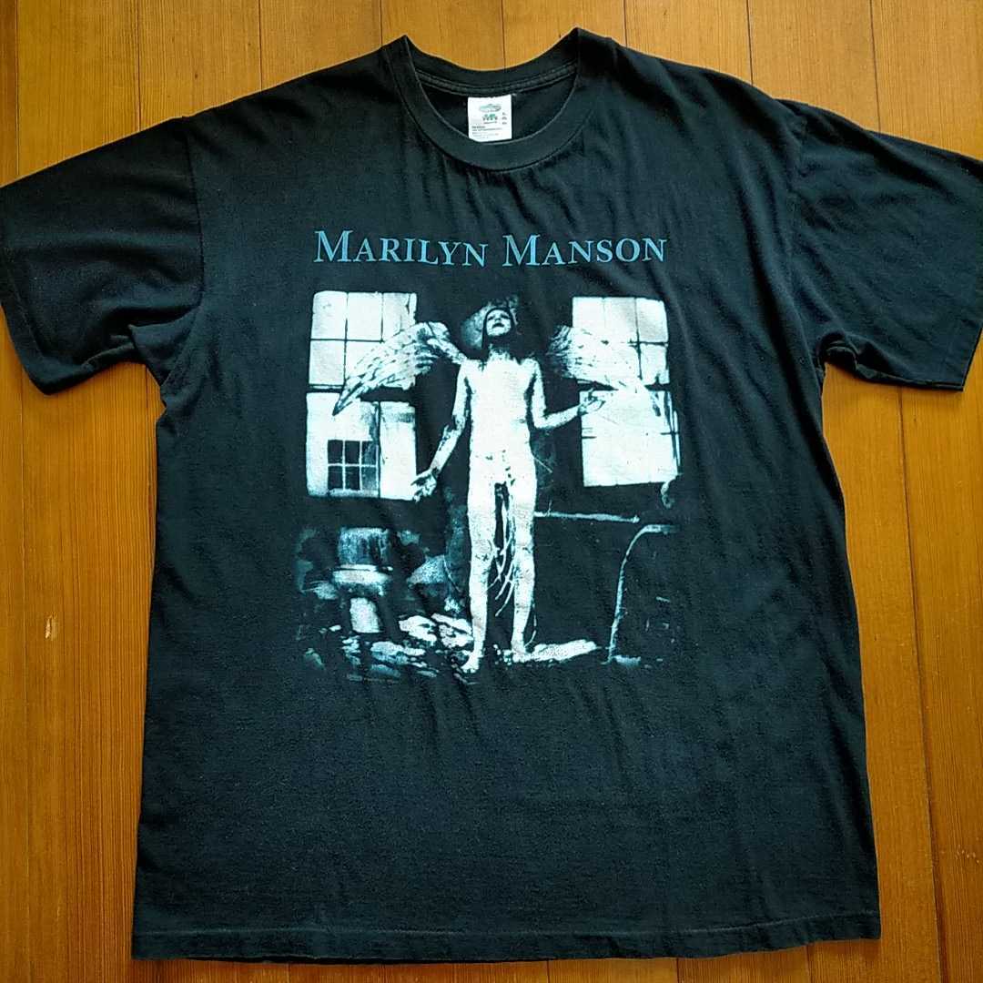 希少90'S Marilyn Manson ロンTシャツ vintage サイズXL マリリン 