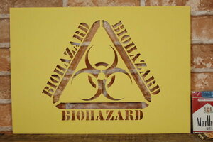 BIOHAZARD Logo Mark stencil seat * paper made paper pattern Vaio hazard [ large ]