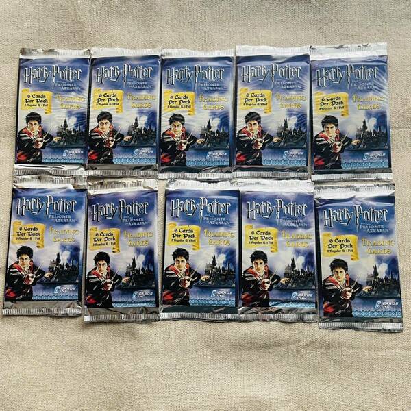 新品送料無料　Harry Potter AND THE PRISONER OF AZKABAN TRADING CARDS ハリーポッターとアズカバンの囚人　トレカ　10パックセット