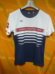 ★ YOKOHAMAファンへ！★ MIZUNO YOKOHAMA Maraton 2015記念 Dryシャツ★L★新品！