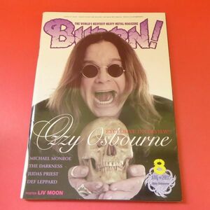 C3-230210☆BURRN! バーン 2011年8月号 ポスターつき　表紙：オジー・オズボーン