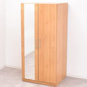 [ limitation free shipping ]F0204E one side mirror clothes hanging chest wardrobe storage closet outlet furniture [ new goods unused exhibition goods ]AI