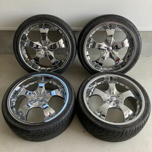 WOODBELL ウッドベルホイール 20inch 8.5J PCD114.3 +45 ハブ径73㎜ 5H ATR SPORT タイヤ 245/35R20 2015年 溝5㎜ アルファード クラウン