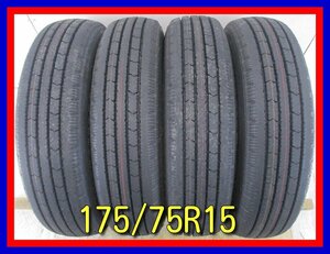 ■中古タイヤ■　175/75R15 103/101N LT BRIDGESTONE V-STEEL RIB R202 トラック等 夏タイヤ オンロード 激安　送料無料　A547