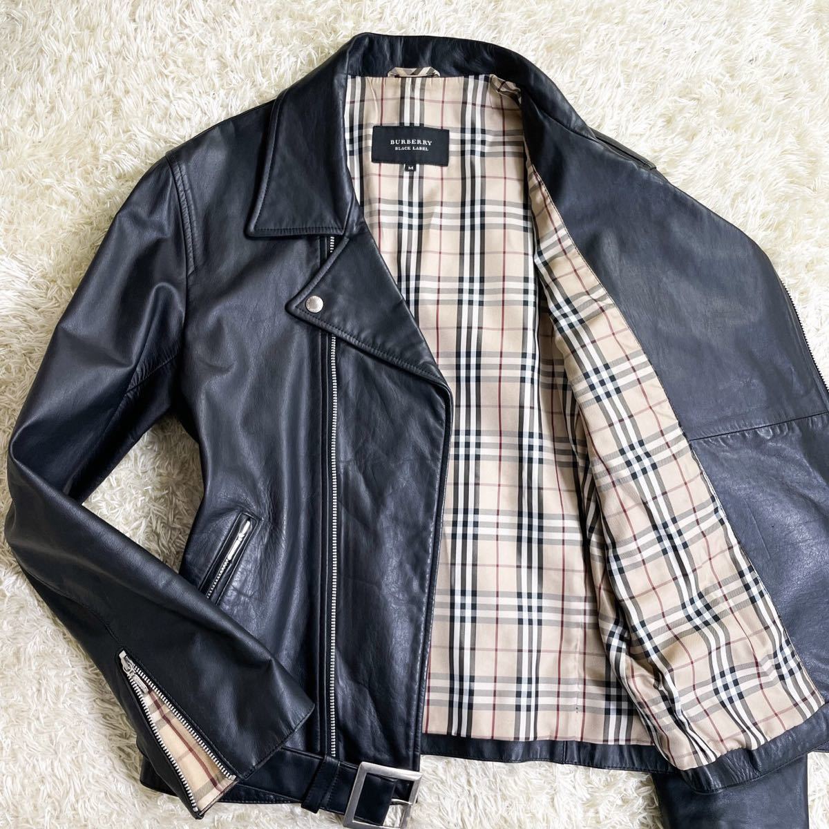 ヤフオク! -「burberry black label レザーライダース」の落札相場 ...