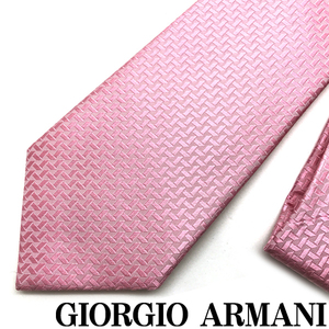 GIORGIO ARMANI necktie joru geo Armani brand silk pink [.. width :8cm] 360054-903-00070