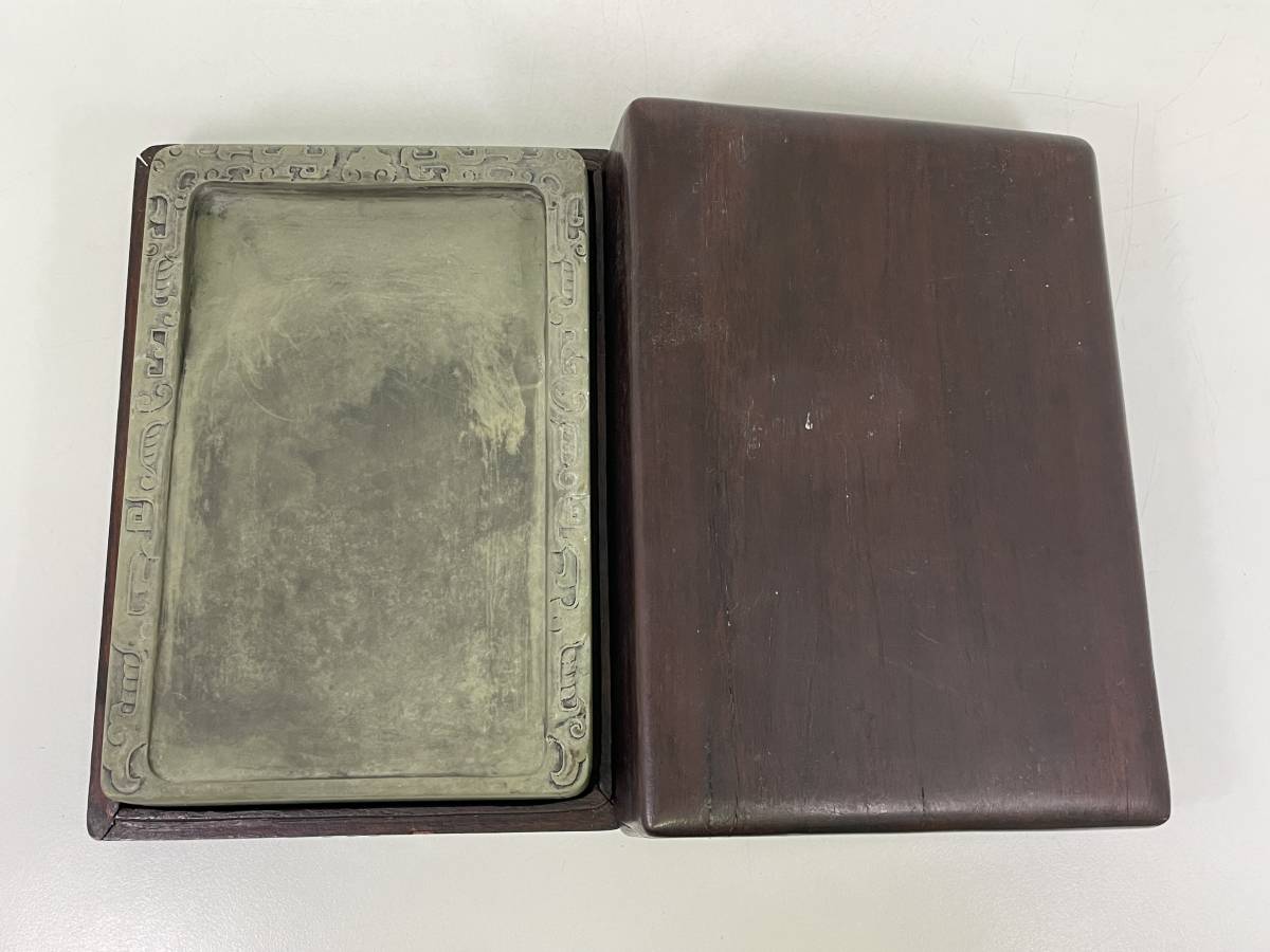 17750円特価販売品 直売超特価 硯(緑端渓) 美術品 桃河緑石硯 緑硯 古