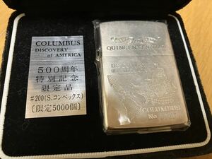 ZIPPO ジッポ COLUMBUS DISCOVERY of AMERICA 500周年特別記念限定品　限定5000個　USED※ライター・オイルライター・タバコグッズ