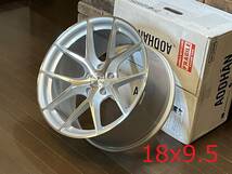 新品！Aodhan AFF7 18x9.5+35 5穴 PCD112 CB66.6 Gloss Silver Machined Face フローフォーミング製法 Concave USDM_画像4