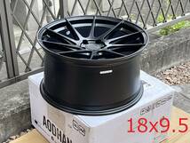 新品！Aodhan AH09 18x9.5+35 18インチ 5穴 PCD112 Matte Black 左右対称 ミラーリング フローフォーム製法 ビッグキャリパー対応_画像2