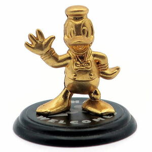  Disney Donald metal figure collection 2000 Gold Gacha Gacha Eugene company 1999 year 