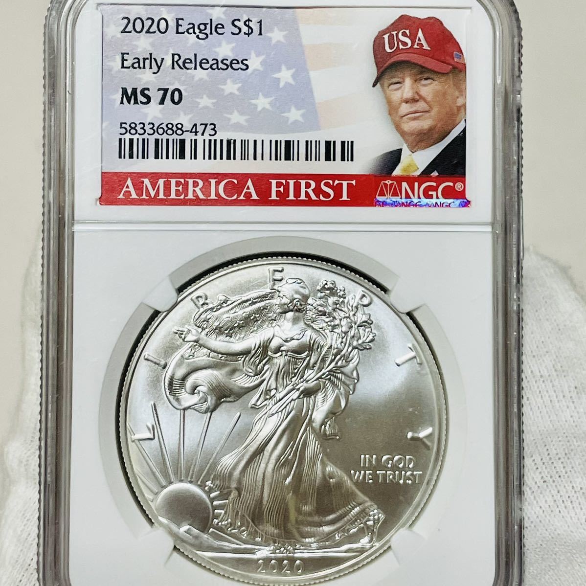 純銀1オンス銀貨 イーグル銀貨2015年NGC MS70FDOI最高位 アメリカ