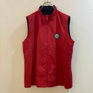 ◆お洒落な逸品◆Munshingwear/マンシングウェア ナイロンベスト ピステ ウィンドブレーカー ゴルフ 赤 レッド メンズ L ON3443