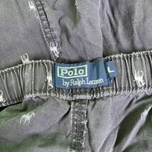 ◆お洒落な逸品◆Polo by Ralph Lauren/ポロ ラルフローレン ハーフパンツ ショートパンツ ロゴマーク柄 ブラック 黒 メンズ L ON3483_画像7