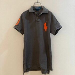 ビックポニー◆お洒落な逸品◆Polo by Ralph Lauren/ポロ ラルフローレン 半袖 ポロシャツ チャコールグレー メンズ XS ON3456