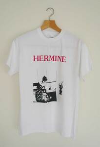 【新品】Hermine Tシャツ Sサイズ ノイズ アヴァンギャルド ギターポップ ポストパンク Crammed Discs キツネ シルクスクリーンプリント