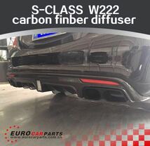 W222 Sクラス ディフューザー キット AMGスタイル ブラバススタイル エアロ リアバンパー S65 S350 S400 S550 S600 ロリンザールック_画像1