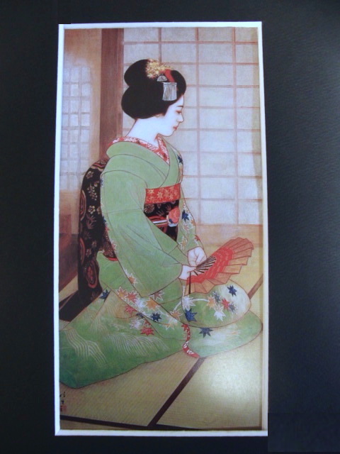타카노 하루오, [마이코], 희귀한 예술 컬렉션에서, 새로운 고품질 프레임 포함, 좋은 상태로, 무료 배송, 그림 일본화 일본 화가, 아름다운 여인의 초상, 그림, 일본화, 사람, 보살