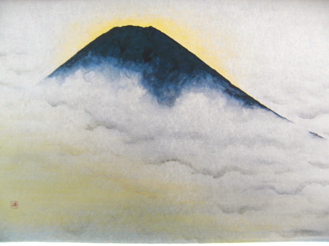 Koyama duro, [Mar de Nubes Fuji], De una rara colección de arte., Nuevo marco de alta calidad incluido., En buena condición, envío gratis, Pintura Pintura japonesa Pintor japonés., Cuadro de paisaje Monte Fuji, Cuadro, pintura japonesa, Paisaje, viento y luna