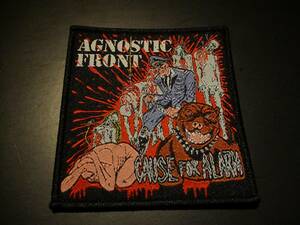 AGNOSTIC FRONT 刺繍パッチ ワッペン cause for alarm banned cover / sean taggart cro-mags leeway crumbsuckers sick of it all