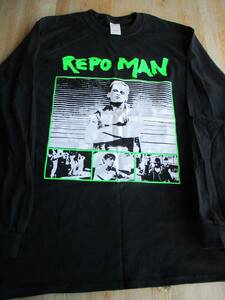 REPO MAN レポマン 映画 長袖 Tシャツ 黒M ロンT / アレックス・コックス Alex Cox Iggy pop black flag suicidal tendencies