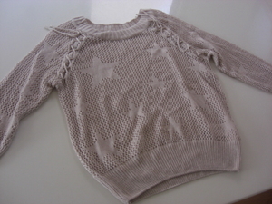  new goods i- high fn star pattern knitted beige 