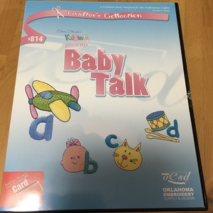 ブラザーミシン 刺しゅうカード 中古 Baby Talk 赤ちゃんとアルファベット 刺繍カード