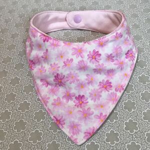 * hand made reversible baby's bib ... double gauze floral print *