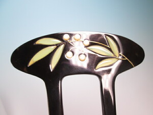 [. month ] antique *.book@ tortoise shell pearl decoration gold skill south heaven. ornamental hairpin also case attaching 