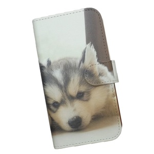 iPhone13 mini　スマホケース 手帳型 プリントケース ハスキー 犬 かわいい シベリアン・ハスキー