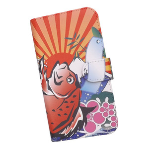 Xiaomi Redmi 9T　スマホケース 手帳型 プリントケース 大漁 旗 釣り 鯛