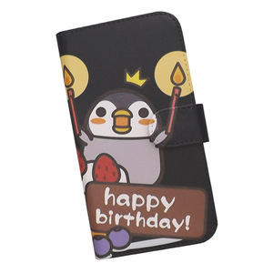 Xperia 10 III SO-52B/SOG04/A102SO　スマホケース 手帳型 プリントケース ペンギン 動物 ケーキ 誕生日 キャラクター かわいい