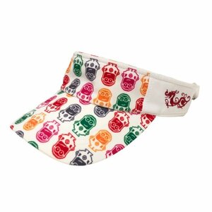 [ beautiful goods ] Dance With Dragon DANCE WITH DRAGON sun visor unisex man and woman use size 99 F white Mini on total pattern 