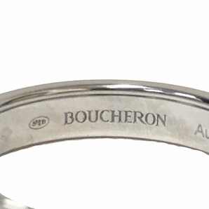 ブシュロン BOUCHERON キャトル ブラック リング ハーフ 指輪 K18WG ＃54 磨き済み ユニセックス シルバー ブラックの画像7