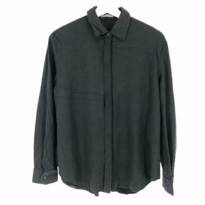  theory ryuksTheory luxe blouse shirt wool jersey - size 38 black 