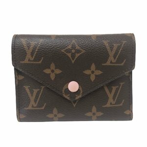 【美品】ルイ ヴィトン LOUIS VUITTON ポルトフォイユ ヴィクトリーヌ モノグラム イニシャル入り 二つ折り財布 M62360 ローズバレリーヌ