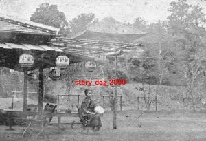 複製復刻 絵葉書 東京 上野公園の茶屋と大仏殿 明治８年以前撮影 IA_045