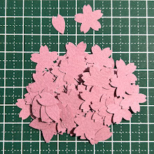 （4548C）桜・花と花びら【合計100枚】★クラフトパンチ