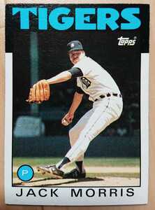 ★JACK MORRIS TOPPS 1986 #270 MLB メジャーリーグ 大リーグ ジャック モリス DETROIT TIGERS デトロイト タイガース HOF LEGEND