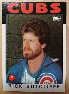 ★RICK SUTCLIFFE TOPPS 1986 #330 MLB メジャーリーグ 大リーグ リック サトクリフ CHICAGO CUBS シカゴ カブス 新人王 サイヤング賞