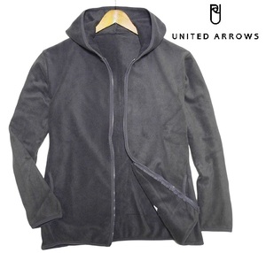  new goods!! United Arrows nappy fleece Zip Parker gray (L) * UNITED ARROWS men's jacket piping ash series *