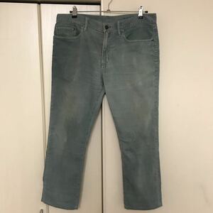 USED ギャップ Gap 1969 コーデュロイ スモーキー サックス サイズ33 スリランカ製 コットン65％ポリエステル35%