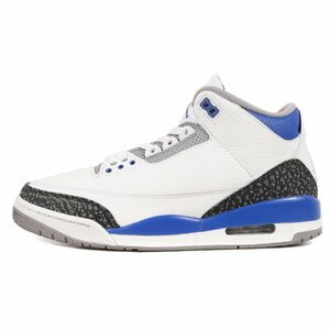 美品 NIKE ナイキ AIR JORDAN 3 RETRO RACER BLUE (CT8532-145) 2021年 エアジョーダン3 レトロ ホワイト レーサーブルー US10 28.0cm