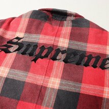 Supreme シュプリーム シャツ フェード加工 裏地キルティング チェック ネルシャツ Quilted Flannel Shirt 20AW レッド ブラック 赤黒 M_画像6