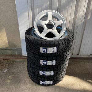 オフパフォーマー RT-5N+ BFグッドリッチ◆225/75R16◆ジムニーリフトアップ4本セット 5.5J+22 139.7-5H KO2 ホワイトレター ホワイト